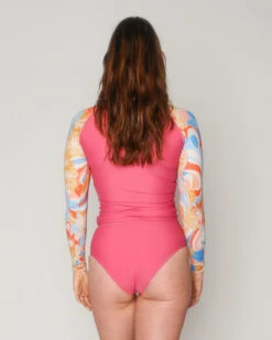 Doheny Rashguard - Ella 16 Doheny Rashguard - Ella -Theseea Doheny Ella Pink Multicolor Floral Pattern Rashguard Long Sleeve Sun Protection 4