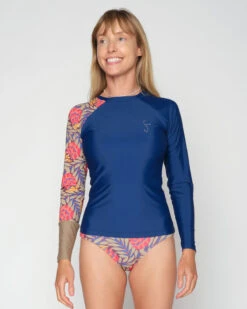 Doheny Rashguard - Genoa 19 Doheny Rashguard - Genoa -Theseea Doheny Genoa Blue Multicolor Floral Pattern Rashguard Long Sleeve Sun Protection 1