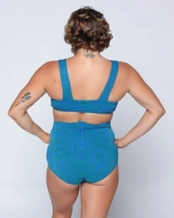 Georgia High Waist Bikini Bottom - Alga 16 Georgia High Waist Bikini Bottom - Alga -Theseea SEEA Georgia BikiniTop Alga 4X5 4