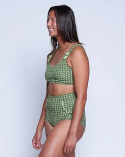 Georgia High Waist Bikini Bottom - Shamrock -Theseea SEEA Georgia BikiniTop Shamrock 4X5 6