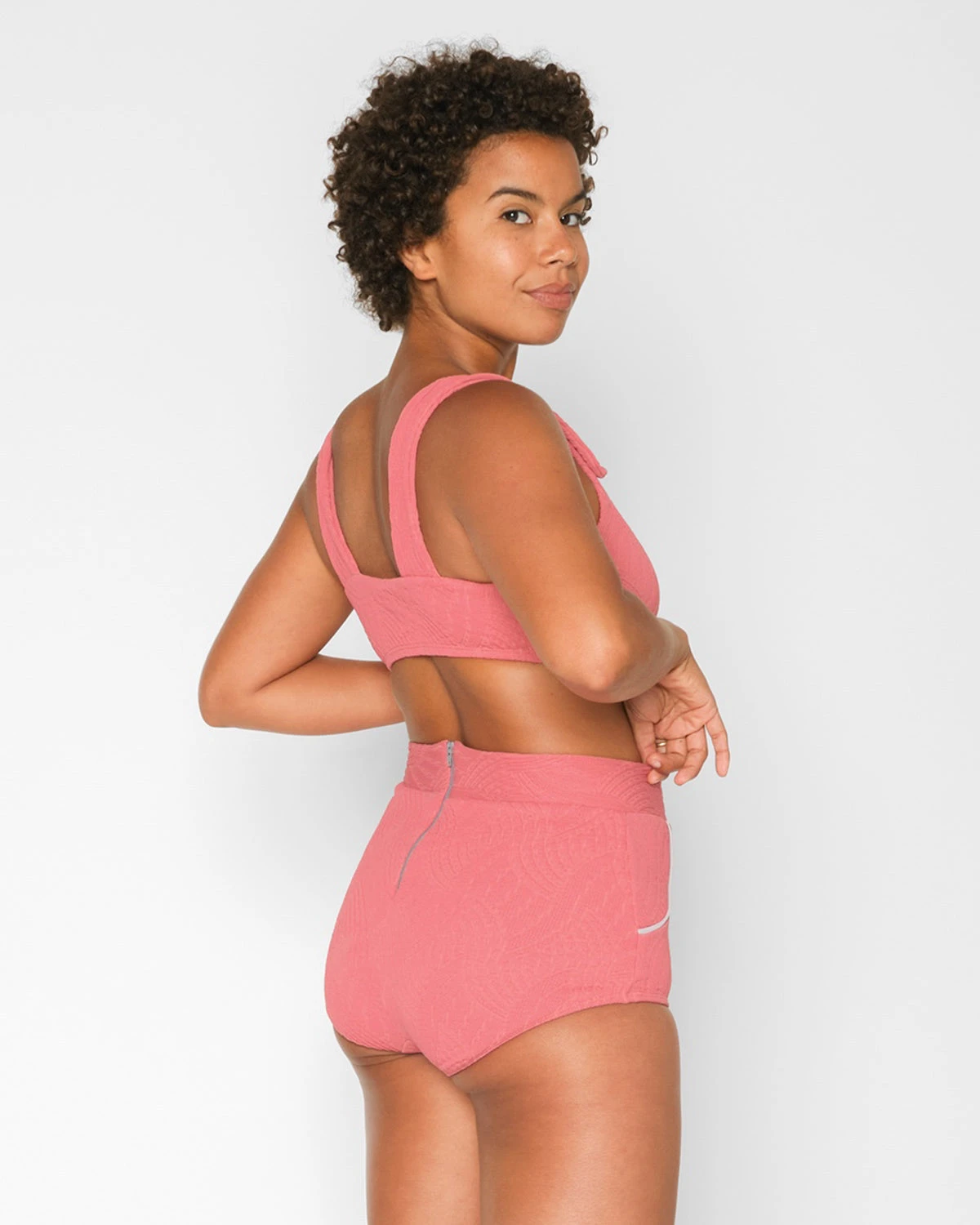 Georgia High Waist Bikini Bottom - Flamingo 6 Georgia High Waist Bikini Bottom - Flamingo - Image 4