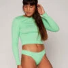 Palomar Crop Top Rashguard - Yerba -Theseea SEEA SP21 Palomar Yerba 1