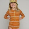 Sandpiper Kids Bodysuit - Apricot 2 Sandpiper Kids Bodysuit - Apricot -Theseea SEEA Sandpiper Girls Apricot 4X5 4