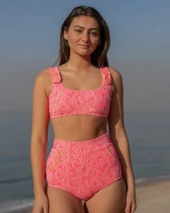 Georgia High Waist Bikini Bottom - Pink Glow -Theseea SU25 Georgia TopBottom PinkGlow VP 2 e9430c03 5d11 453b a1e4 e3fa74ff47c4