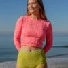 Palomar Crop Top Rashguard - Pink Glow -Theseea SU25 Palomar Rashguard PinkGlow VP 1 63dfe891 7a99 440e 8eda b058b71bcf1f