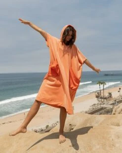 Luna Poncho - Peach Terry